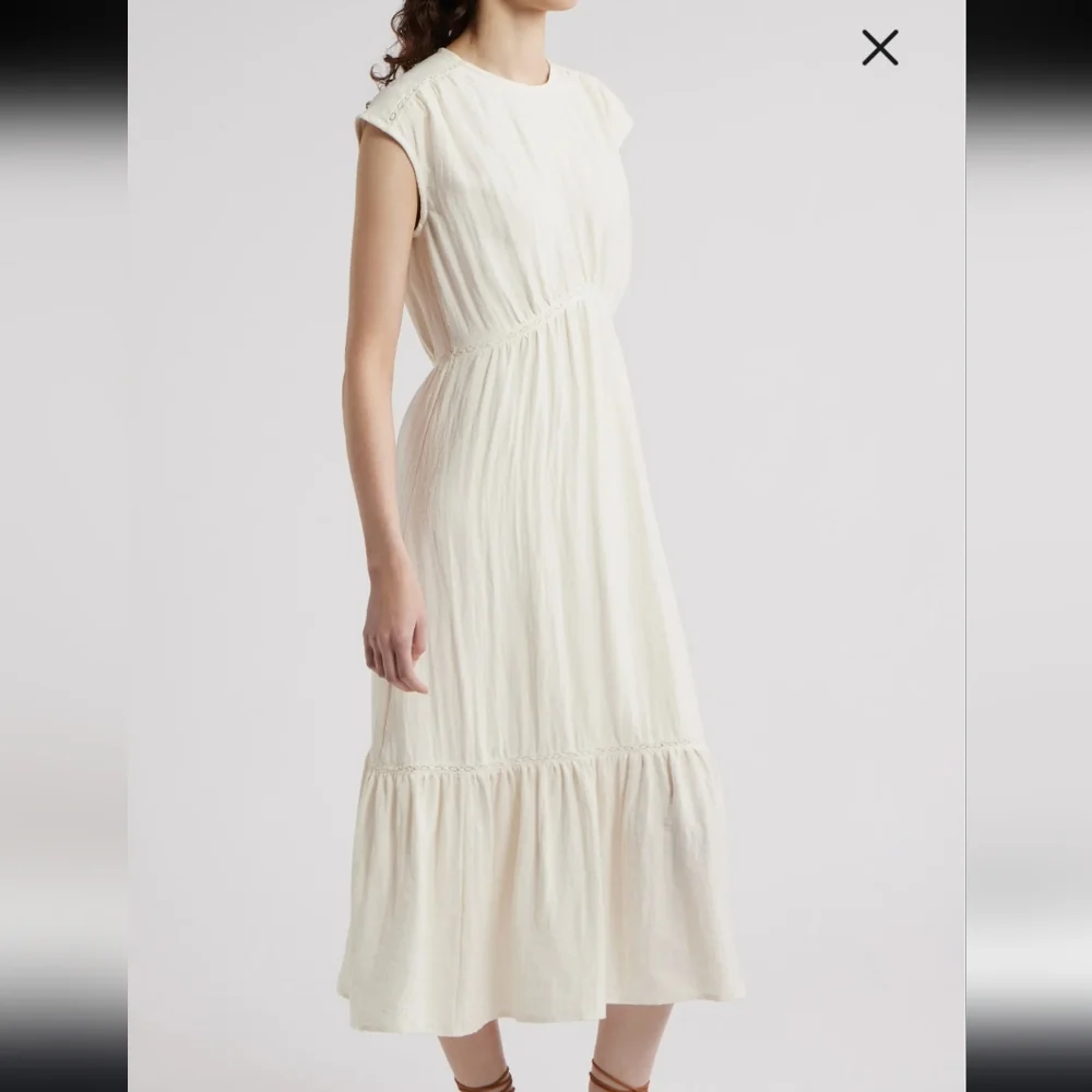 Treasure & Bond Cream Midi Dress Size Small Nwot.